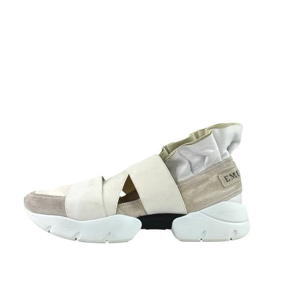 Emilio Pucci Night Glitter Multicolor Ruffle Elastic Slip-On Sneakers Shoes Sz 6 - Picture 1 of 7